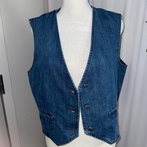 Blue denim vest
